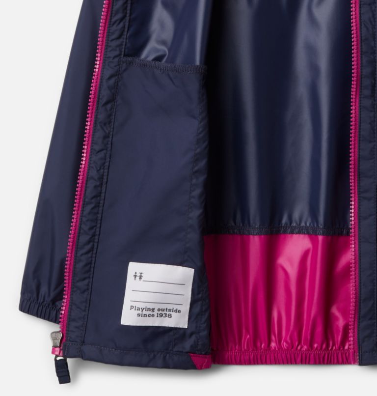 Kids' Flash Challenger Windbreaker Jacket, Color: Nocturnal, Wild Fuchsia, image 3