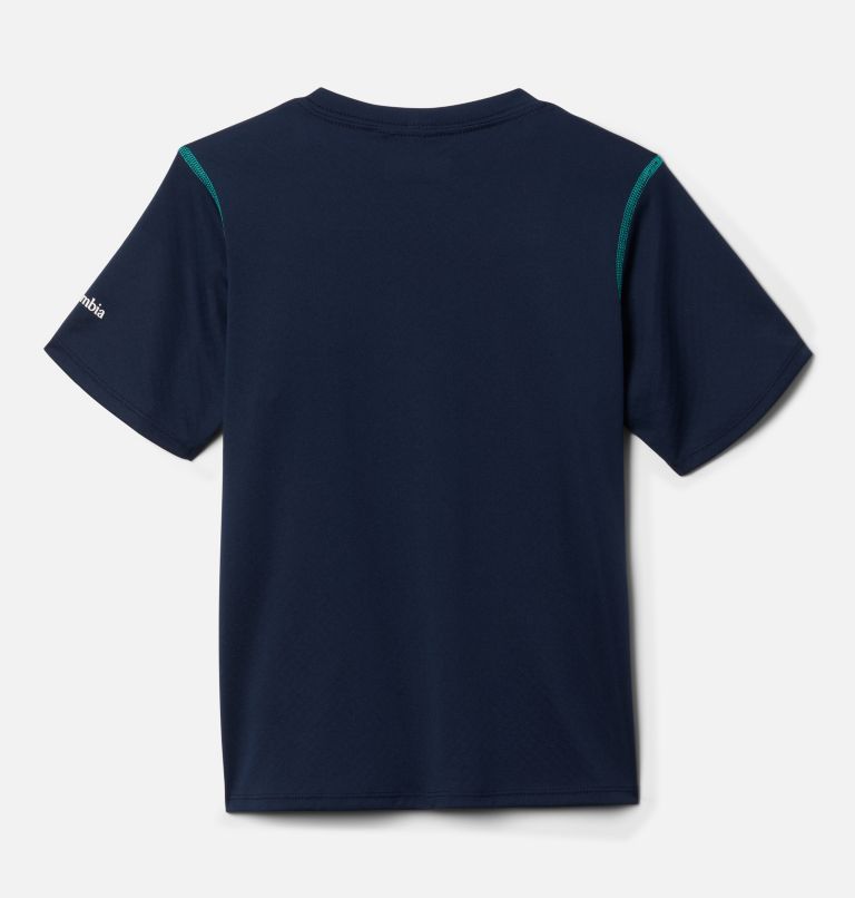 Boys' Zero Rules Short Sleeve Graphic Shirt, Color: Collegiate Navy Stacked Scape