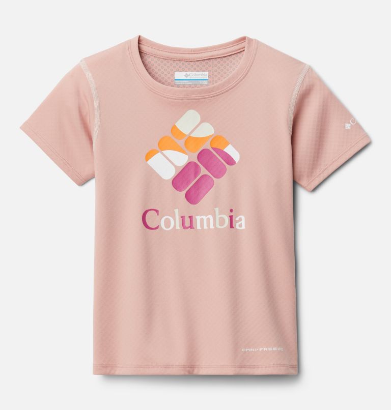Girls' Zero Rules Short Sleeve Graphic Shirt, Color: Faux Pink Gem Scape, image 1