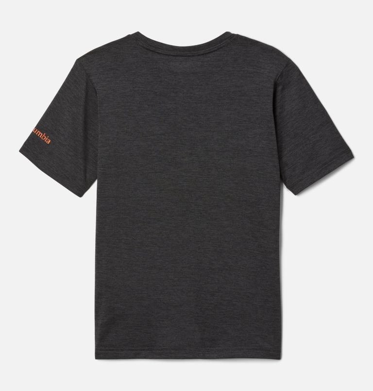 Boys' Mount Echo Short Sleeve Graphic Shirt, Color: Shark Hthr, Inverted Moonrise Graphic, image 2