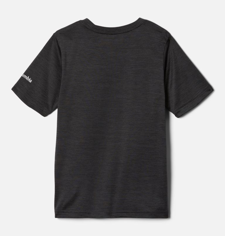 Boys’ Mount Echo Technical Graphic T-Shirt, Color: Shark Hthr, Outdoors Everyone Graphic, image 2