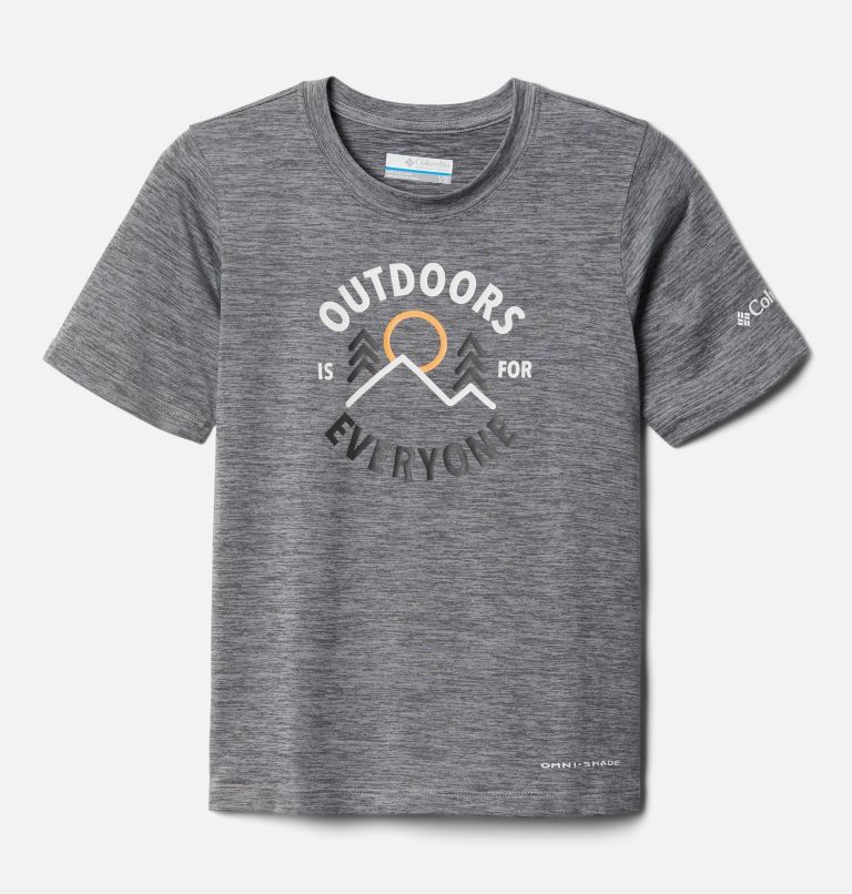 Thumbnail: Boys’ Mount Echo Technical Graphic T-Shirt, Color: Columbia Grey Heather All Together, image 1