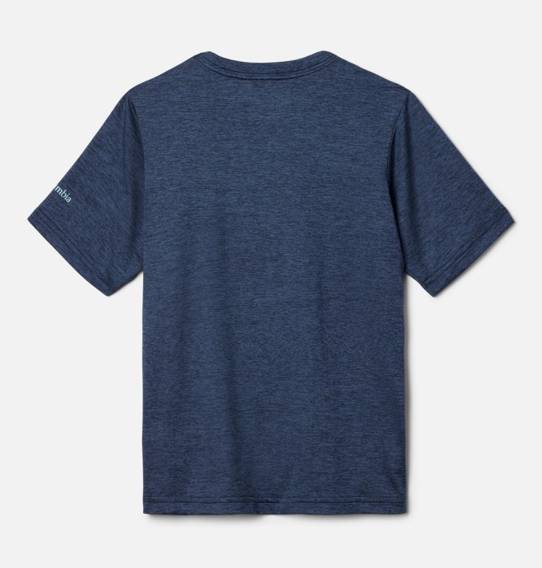 Boys’ Mount Echo Technical Graphic T-Shirt, Color: Collegiate Navy, Bearly Stroll, image 2