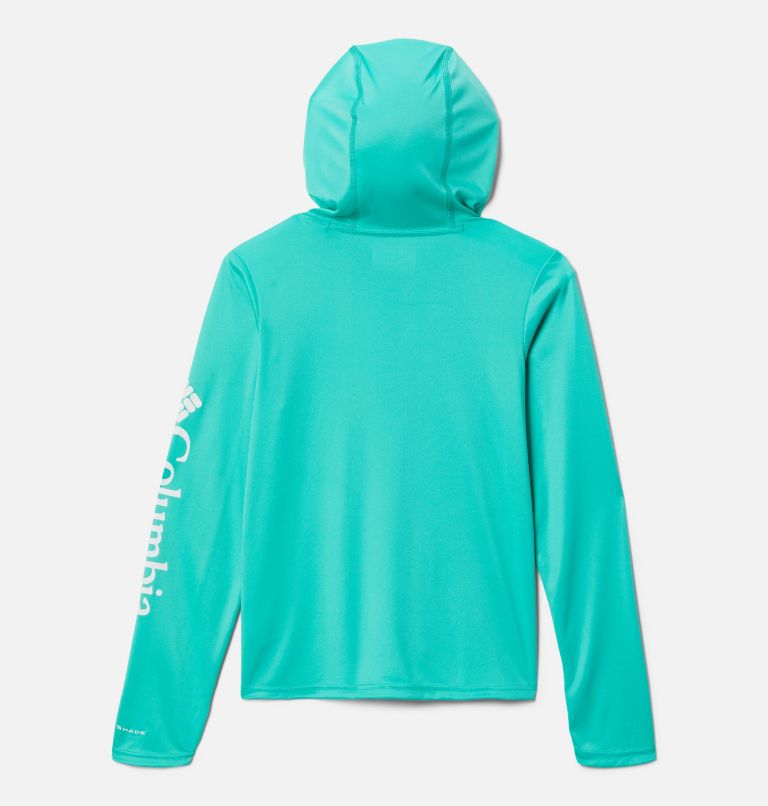 Kids' Fork Stream Hoodie, Color: Electric Turquoise, image 2
