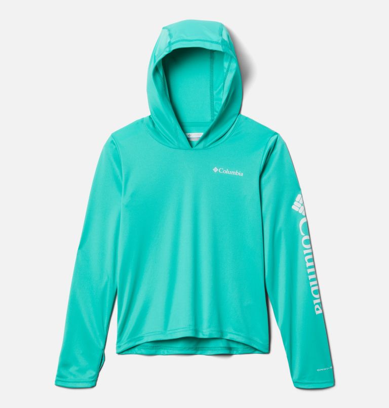 Kids' Fork Stream Hoodie, Color: Electric Turquoise, image 1