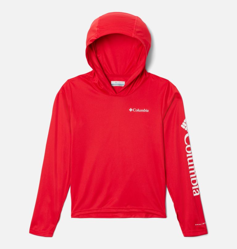 Thumbnail: Kids' Fork Stream Hoodie, Color: Red Lily, image 1