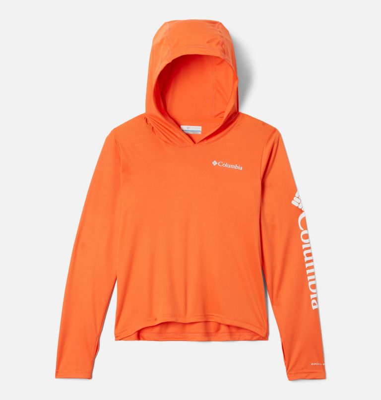Kids' Fork Stream Hoodie, Color: Sunset Orange, image 1