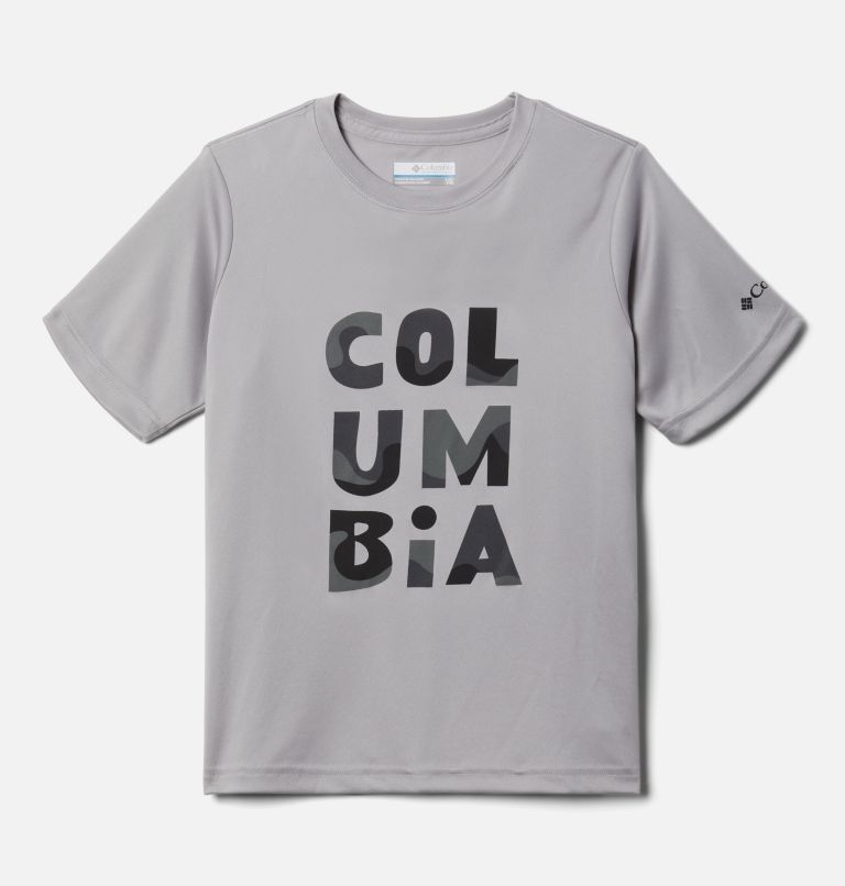 Thumbnail: Boys’ Grizzly Ridge Technical Graphic T-Shirt, Color: Columbia Grey Undercover Type, image 1