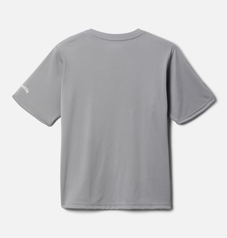 Thumbnail: Boys’ Grizzly Ridge Technical Graphic T-Shirt, Color: Columbia Grey, Positive Outlook Graphic, image 2