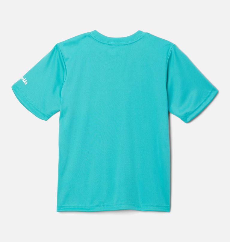 Grizzly Ridge SS Graphic Shirt | 455 | L, Color: Bright Aqua, Positive Outlook Graphic, image 2