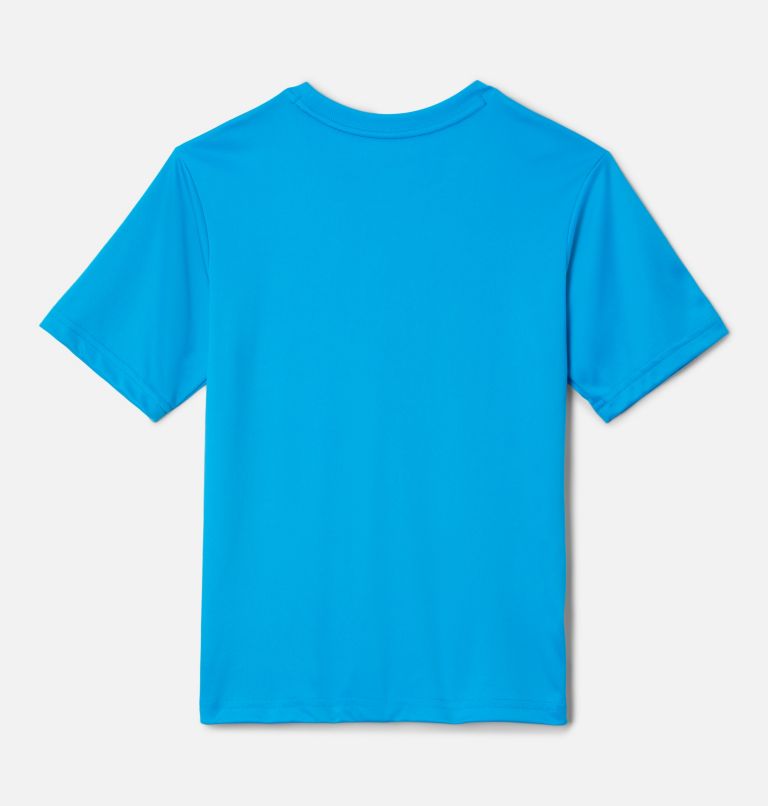 Boys’ Grizzly Ridge Technical Graphic T-Shirt, Color: Compass Blue, Gem Columbia Graphic, image 2