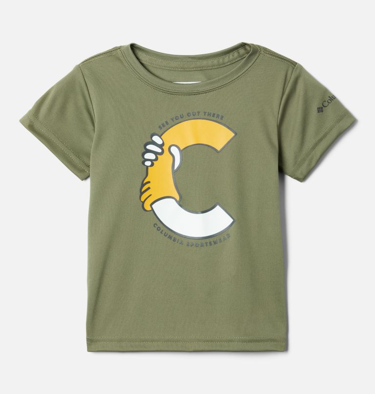 Boys' Toddler Grizzly Ridge Short Sleeve Graphic T-Shirt, Color: Stone Green See You Outside, image 1