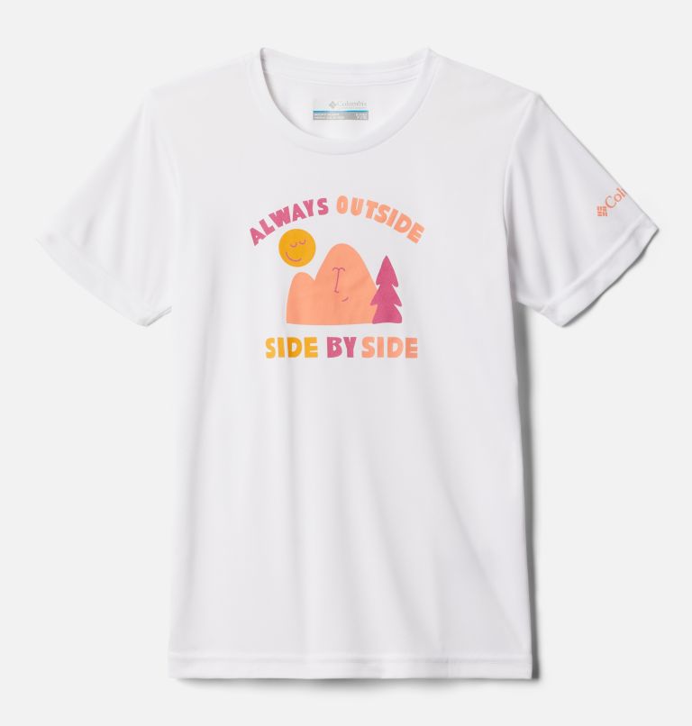 Camiseta técnica estampada Mirror Creek para niña, Color: White Sunnysides, image 1