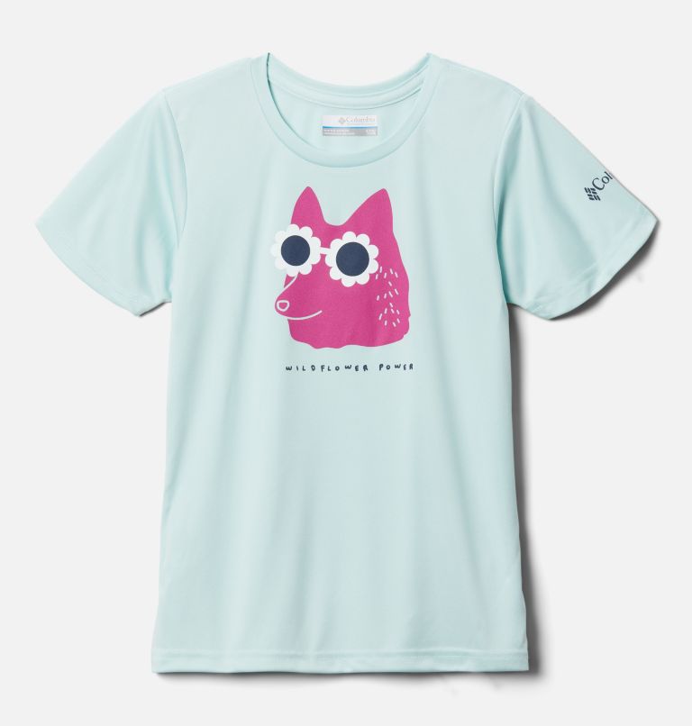 Thumbnail: Girls' Mirror Creek Short Sleeve Graphic T-Shirt, Color: Icy Morn Wildflower Power, image 1
