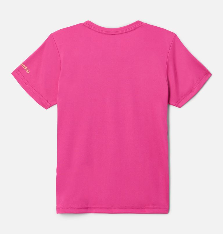 Thumbnail: Girls' Mirror Creek Short Sleeve Graphic T-Shirt, Color: Pink Ice, Camp Tunes Graphic, image 2