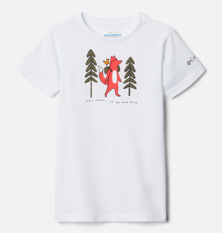 Thumbnail: Girls' Mission Lake Short Sleeve Graphic T-Shirt, Color: White Foxy Pack, image 1