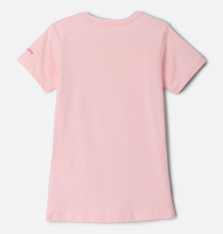 Girls’ Mission Lake Graphic Casual Cotton T-Shirt, Color: Satin Pink, CSC Stacked, image 2