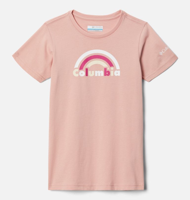 Thumbnail: T-shirt Graphique Coton Casual Mission Lake Fille, Color: Faux Pink Brand Rainbow, image 1