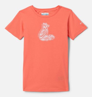 Mission Lake Short Sleeve Graphic Shirt, Color: Hot Coral, Foxy Swirl, image 1