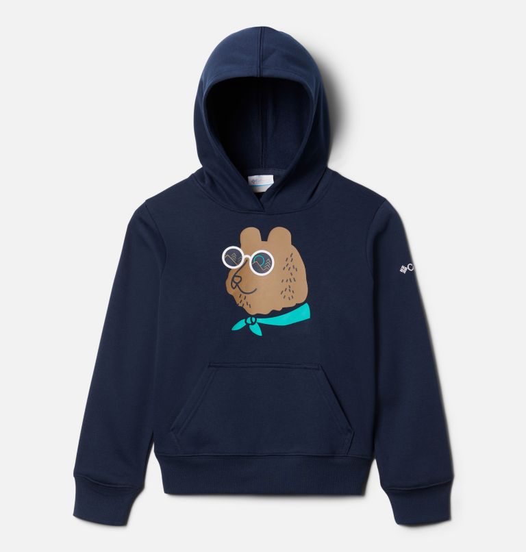 Youth Trek Graphic Hoodie, Color: Collegiate Navy Bearly Shades