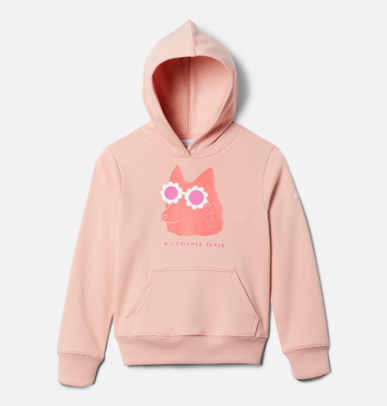 Youth Trek Graphic Hoodie, Color: Faux Pink Foxy Shades