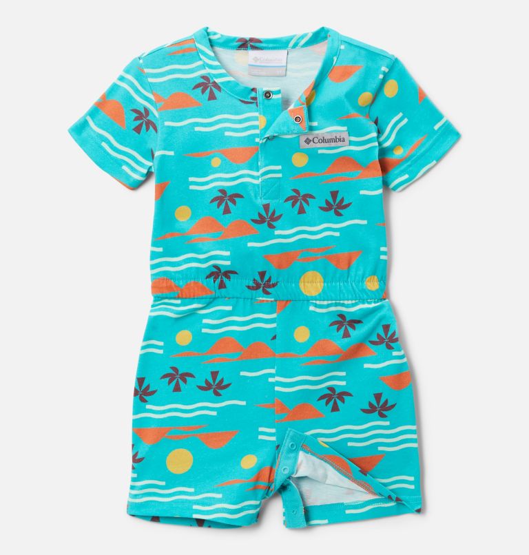 Toddler Little Sur Playsuit, Color: Bright Aqua Seaside, image 1