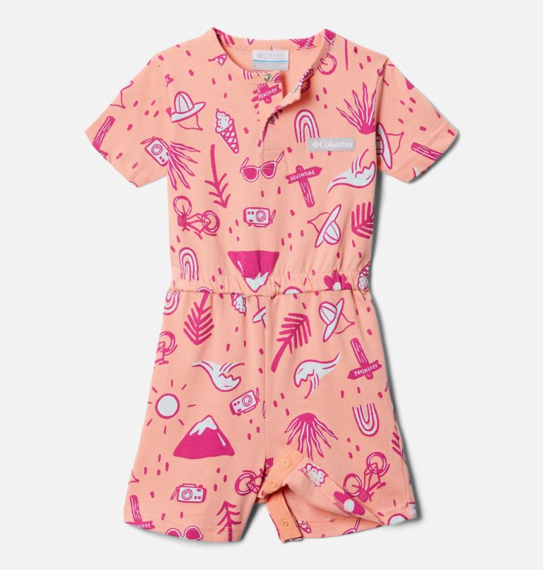 Toddler Little Sur Playsuit, Color: Coral Reef Vacation Vibes, image 1