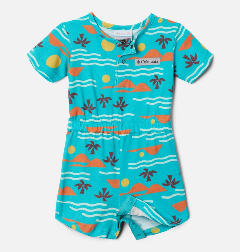 Infant Little Sur Playsuit, Color: Bright Aqua Seaside, image 1