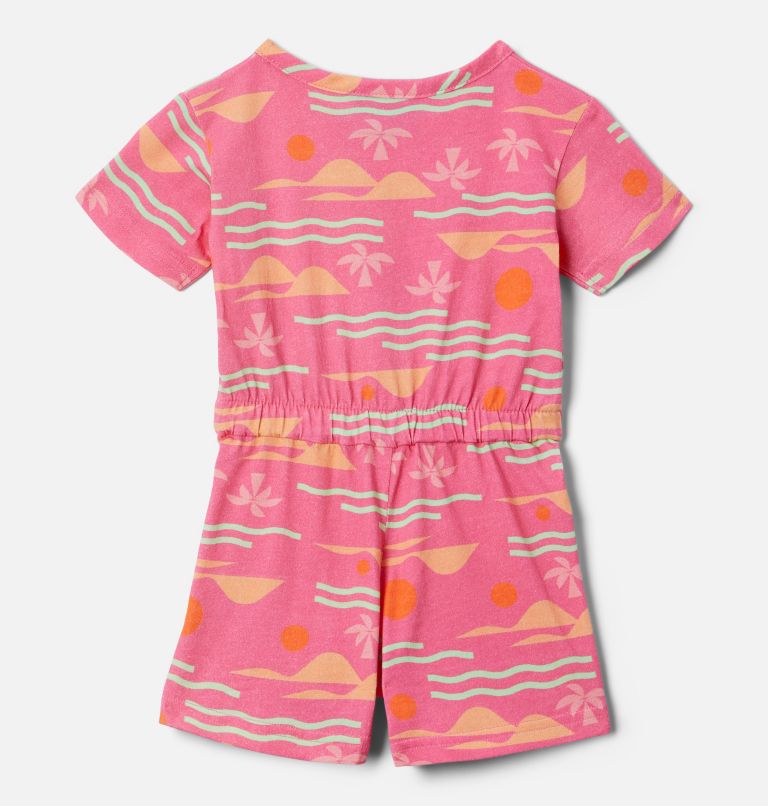 Infant Little Sur Playsuit, Color: Wild Geranium Seaside, image 2