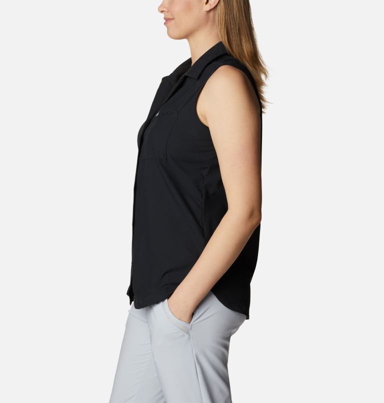 Thumbnail: Women's PFG Sun Drifter Woven Sleeveless Shirt, Color: Black, image 3