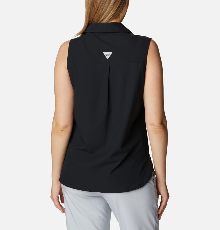 Thumbnail: Women's PFG Sun Drifter Woven Sleeveless Shirt, Color: Black, image 2