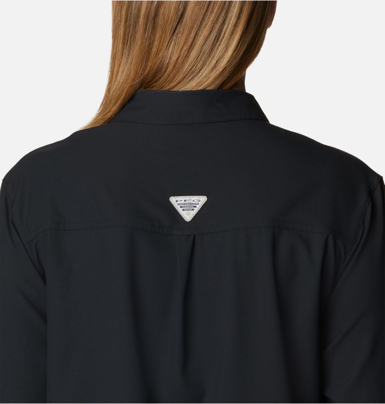Thumbnail: Women's PFG Sun Drifter Woven Long Sleeve Shirt, Color: Black, image 5