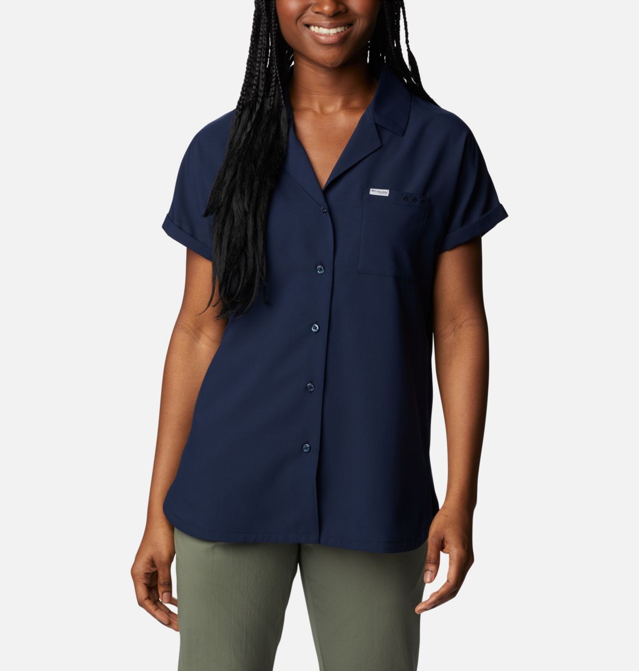 Women's PFG Sun Drifter™ Woven Short Sleeve Shirt 1