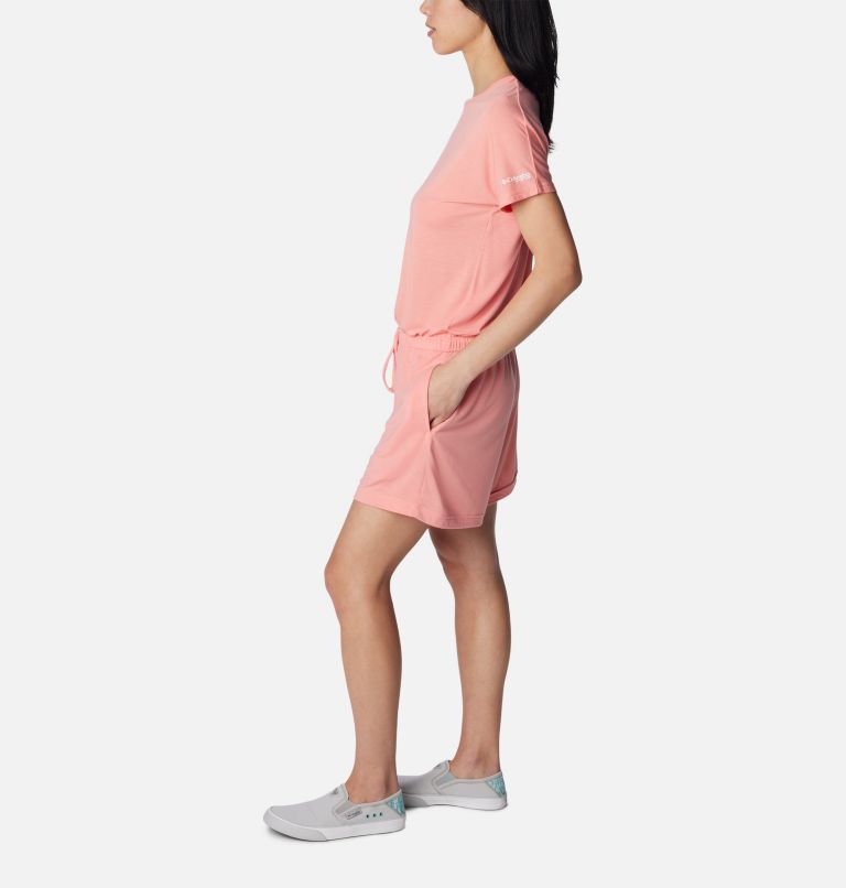 Women's PFG Slack Water Knit Romper, Color: Sorbet, image 3