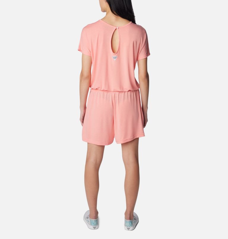 Women's PFG Slack Water Knit Romper, Color: Sorbet, image 2