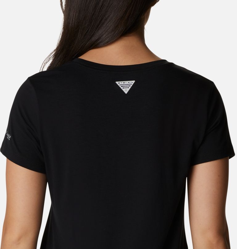 Women's PFG Slack Water Knit T-Shirt II, Color: Black, image 5
