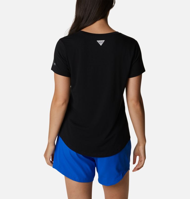 Thumbnail: Women's PFG Slack Water Knit T-Shirt II, Color: Black, image 2