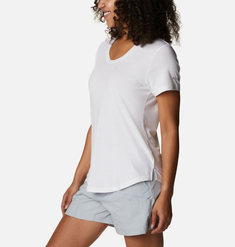 Women's PFG Slack Water Knit T-Shirt II, Color: White, image 3