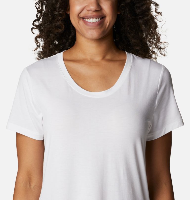 Women's PFG Slack Water Knit T-Shirt II, Color: White, image 4