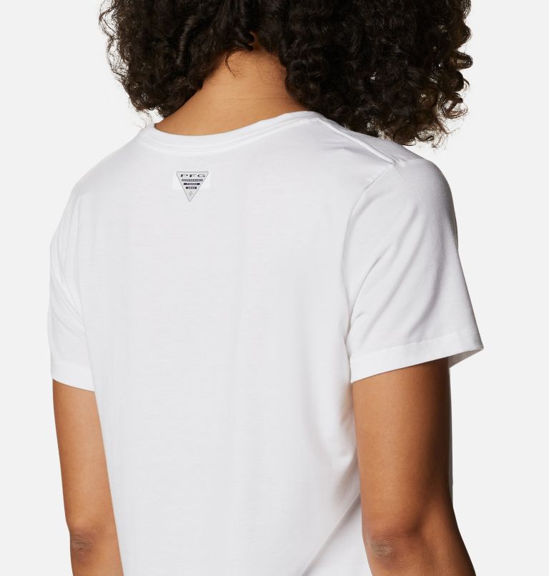 Thumbnail: Women's PFG Slack Water Knit T-Shirt II, Color: White, image 5