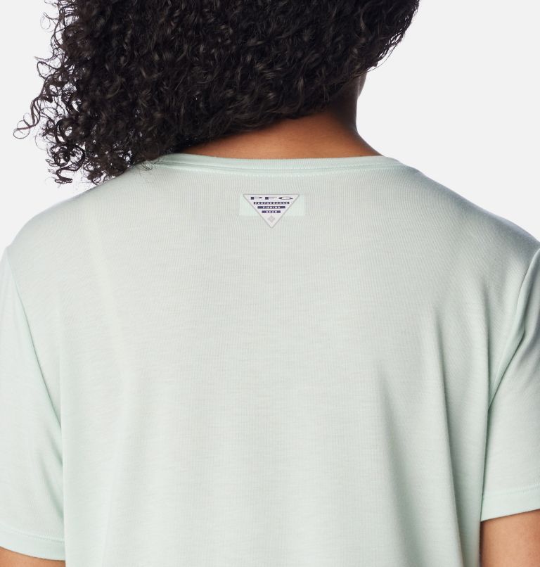 Women's PFG Slack Water Knit T-Shirt II, Color: Icy Morn, image 5