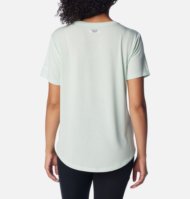 Women's PFG Slack Water Knit T-Shirt II, Color: Icy Morn, image 2