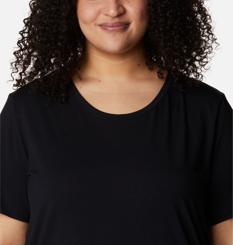 Thumbnail: Women's PFG Slack Water Knit T-Shirt II - Plus Size, Color: Black, image 4