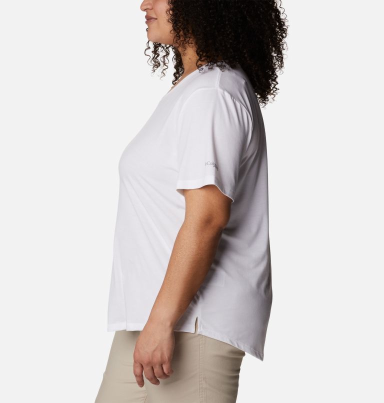 Women's Slack Water Knit T-Shirt II - Plus Size, Color: White