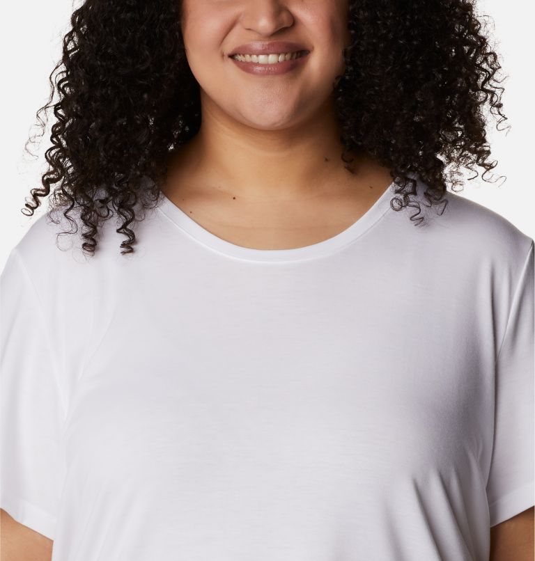T-shirt en tricot Slack Water II Femme - Grandes tailles, Color: White