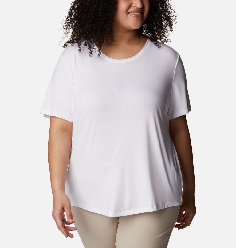 Women's Slack Water Knit T-Shirt II - Plus Size, Color: White, image 1