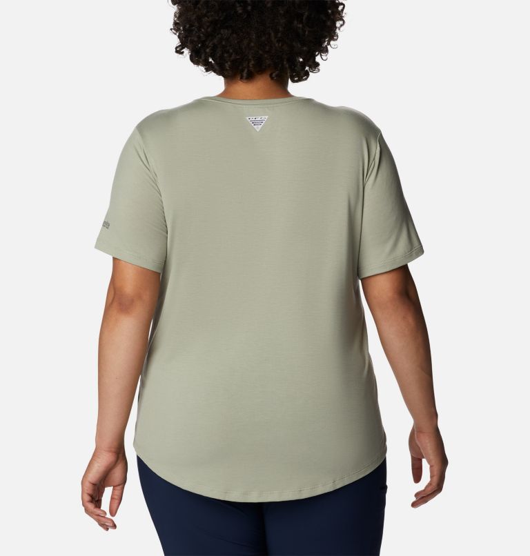 Women's PFG Slack Water Knit T-Shirt II - Plus Size, Color: Safari