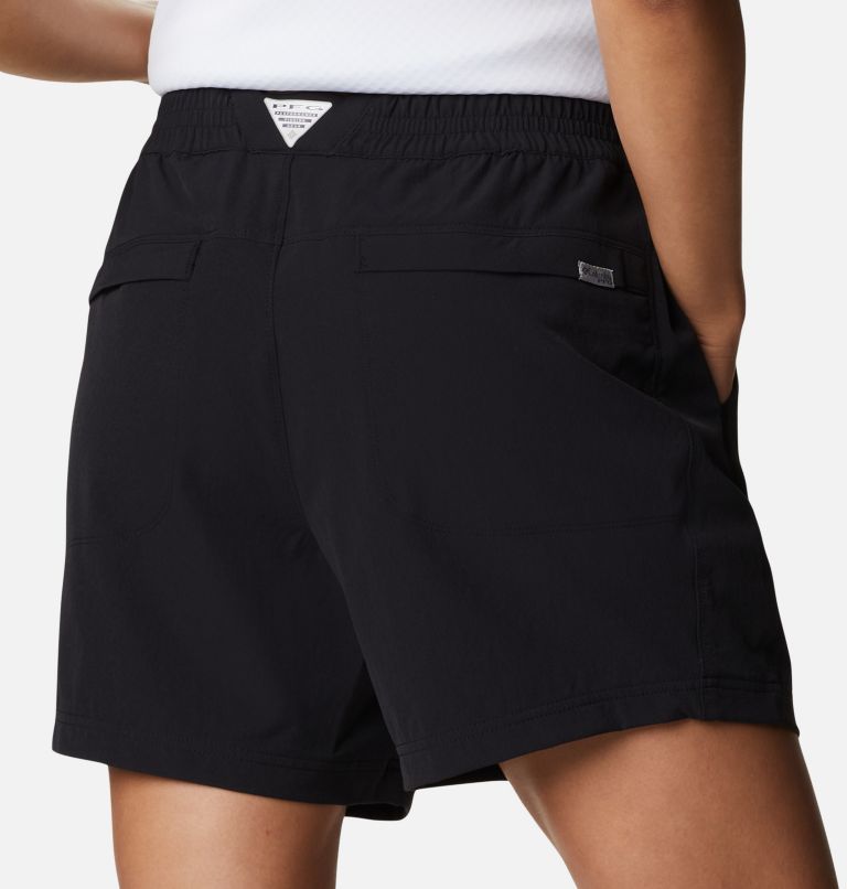Women's PFG Slack Water Woven Shorts, Color: Black, image 5