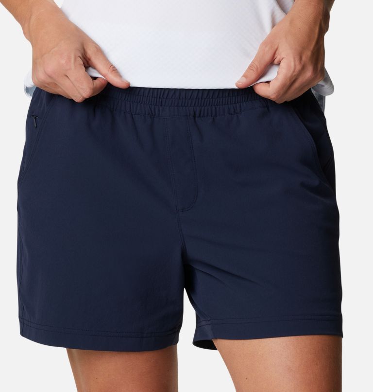 Women's PFG Slack Water Woven Shorts, Color: Collegiate Navy, image 4