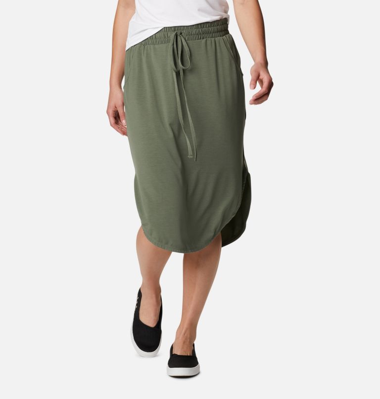 Slack Water Knit Skirt | 316 | M, Color: Cypress, image 1